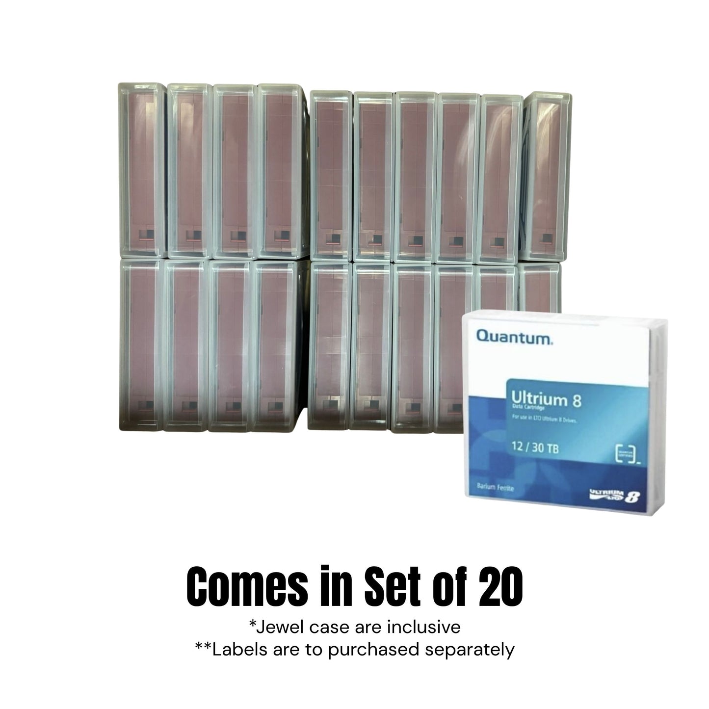 Quantum data cartridge, LTO Ultrium 8 (LTO-8) - Set of 20
